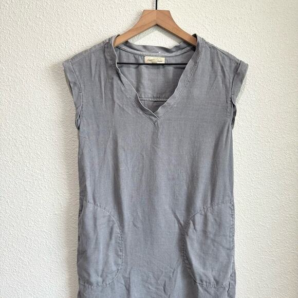 Cloth & Stone Women's XS Grey Casual Sleeveless Dress Boho Minimal Tencel - Picture 2 of 12